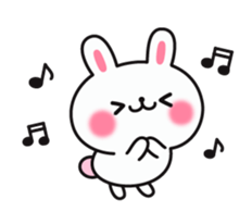 Rabbit attentive Animation sticker #12273132