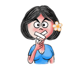 Khawhom Interpreting charming girl 2 sticker #12273179