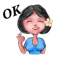 Khawhom Interpreting charming girl 2 sticker #12273181