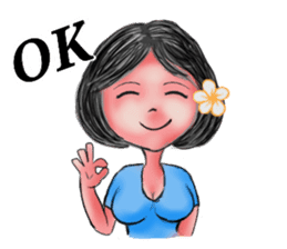 Khawhom Interpreting charming girl 2 sticker #12273181