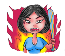 Khawhom Interpreting charming girl 2 sticker #12273182