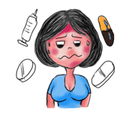 Khawhom Interpreting charming girl 2 sticker #12273198