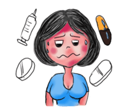 Khawhom Interpreting charming girl 2 sticker #12273198