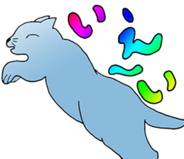 free unrestrained cat sticker sticker #12274155