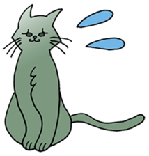 free unrestrained cat sticker sticker #12274158