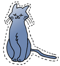 free unrestrained cat sticker sticker #12274165
