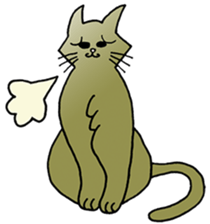 free unrestrained cat sticker sticker #12274166