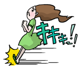 Onomatopoeia of women sticker #12274562