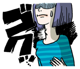 Onomatopoeia of women sticker #12274570