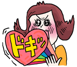 Onomatopoeia of women sticker #12274572