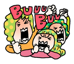 Onomatopoeia of women sticker #12274596