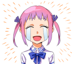 Laughing girl sticker #12275115