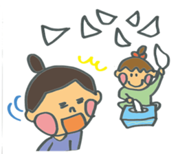 Common everyday mom and child sticker #12275650