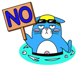 Let's go for a swim in the pool ! sticker #12276423