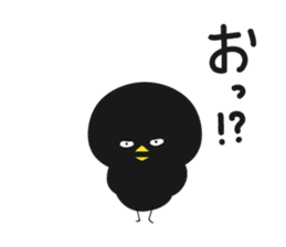 Black bird HIYOKO 3 sticker #12277010