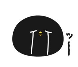 Black bird HIYOKO 3 sticker #12277023