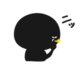 Black bird HIYOKO 3 sticker #12277027