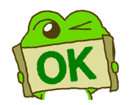 Frog's lucky moving sticker sticker #12277510