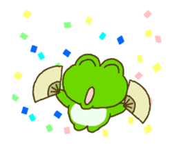 Frog's lucky moving sticker sticker #12277522