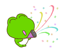 Frog's lucky moving sticker sticker #12277526