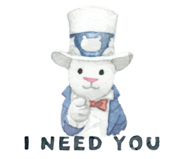 white and brown bear sticker #12277656