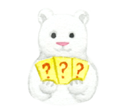 white and brown bear sticker #12277666