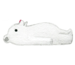 white and brown bear sticker #12277683