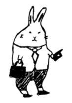 a little rabbit worker sticker #12278502