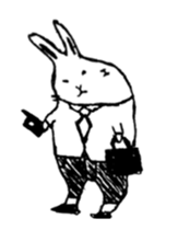 a little rabbit worker sticker #12278503