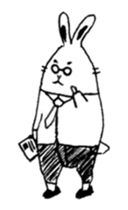 a little rabbit worker sticker #12278505