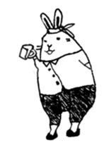 a little rabbit worker sticker #12278507