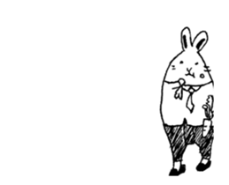 a little rabbit worker sticker #12278509