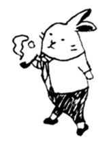 a little rabbit worker sticker #12278512