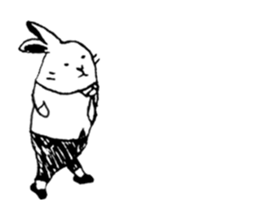 a little rabbit worker sticker #12278513