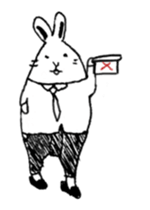 a little rabbit worker sticker #12278516