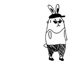 a little rabbit worker sticker #12278518