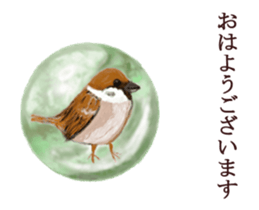 Little birds ball sticker #12278902