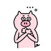A greeting pig sticker #12279232