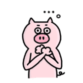 A greeting pig sticker #12279232