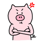 A greeting pig sticker #12279236