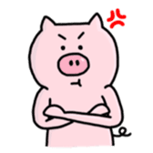 A greeting pig sticker #12279236