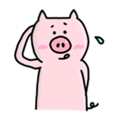 A greeting pig sticker #12279247