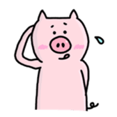 A greeting pig sticker #12279247