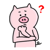 A greeting pig sticker #12279248