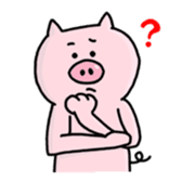 A greeting pig sticker #12279248