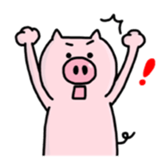 A greeting pig sticker #12279249