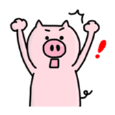 A greeting pig sticker #12279249