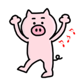 A greeting pig sticker #12279261