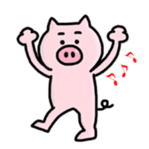 A greeting pig sticker #12279261