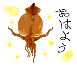 Dried cuttlefish sticker #12279918